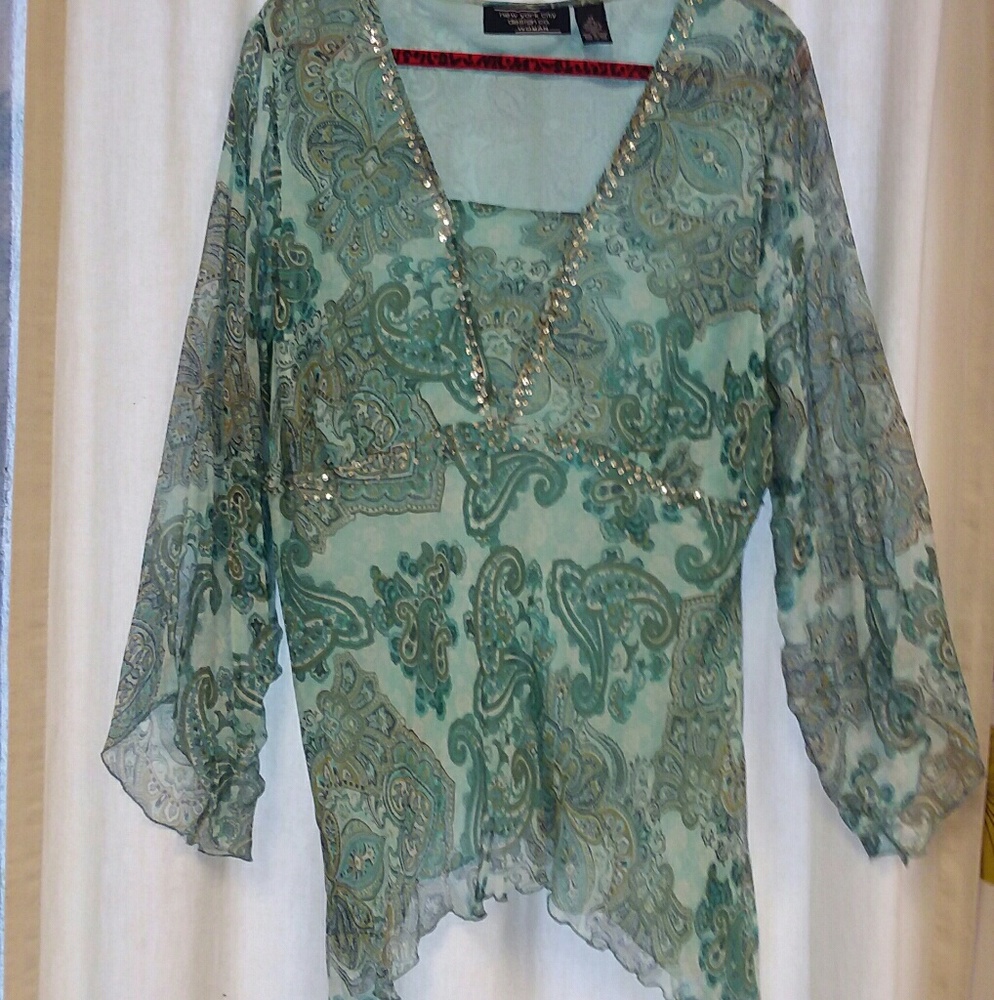 Teal Blouse